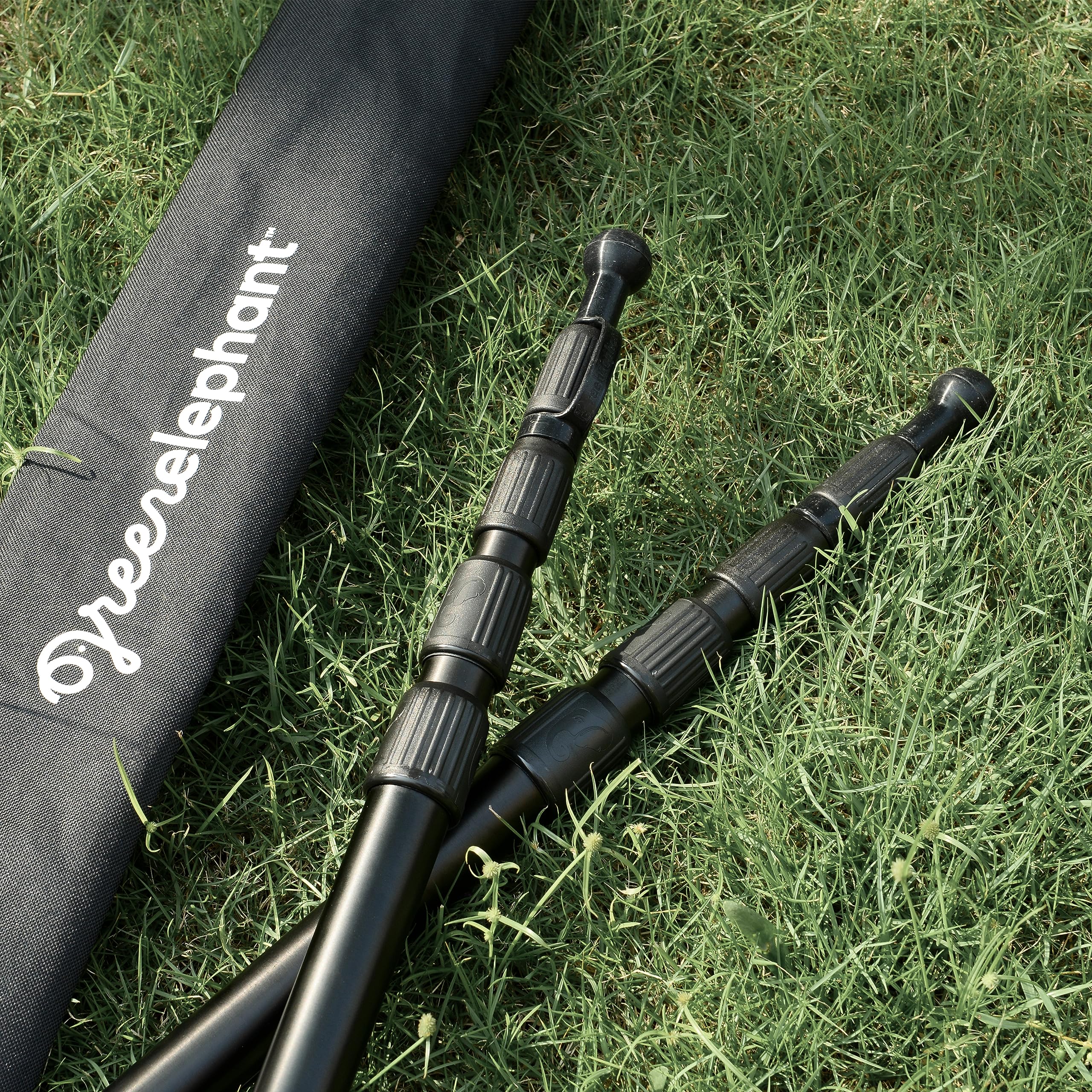 Green Elephant tarp-poles-collapsed offer compact storage for easy packing