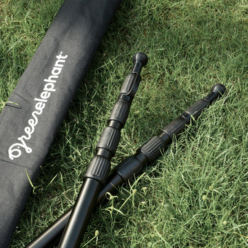 Green Elephant tarp-poles-collapsed offer compact storage for easy packing