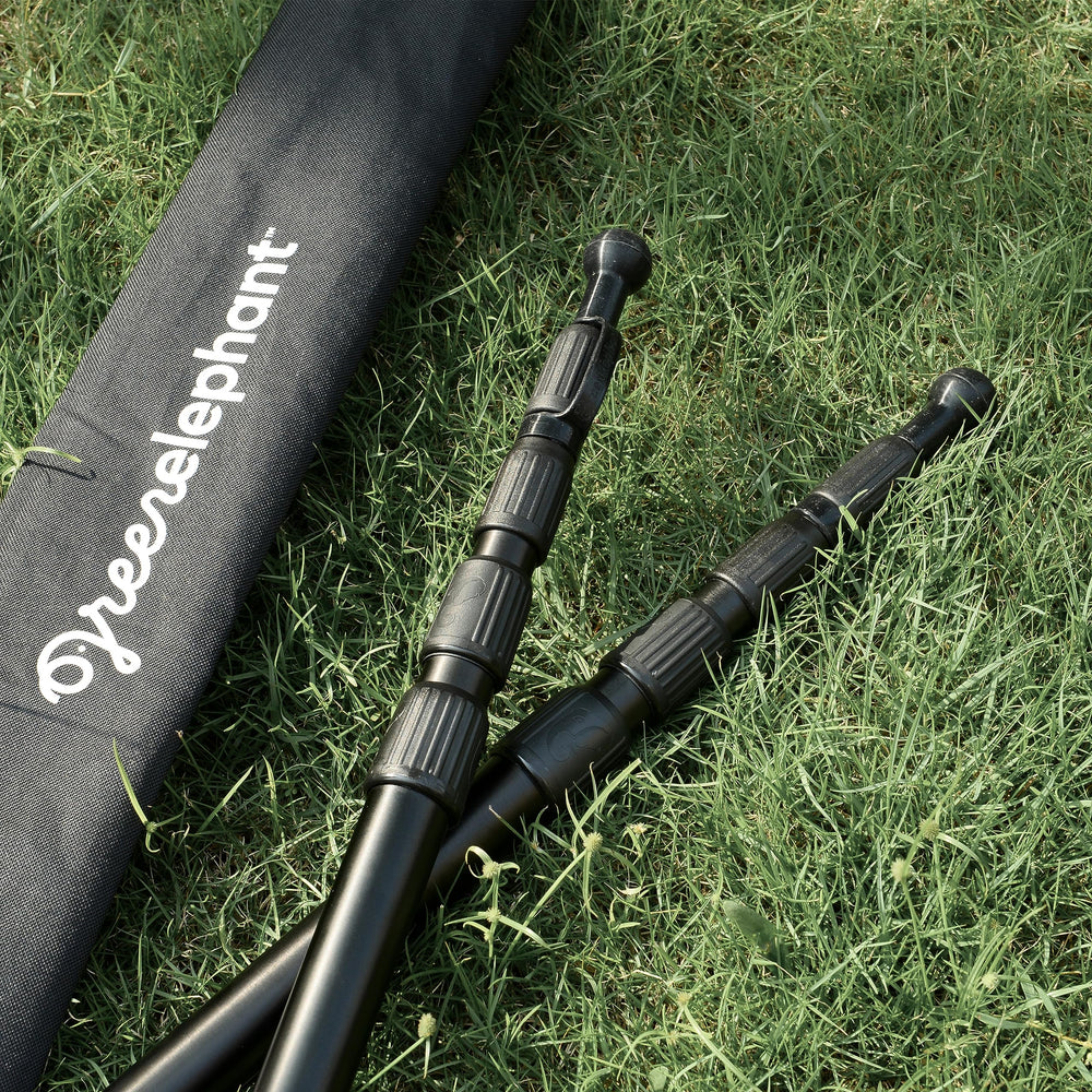 Green Elephant tarp-poles-collapsed offer compact storage for easy packing