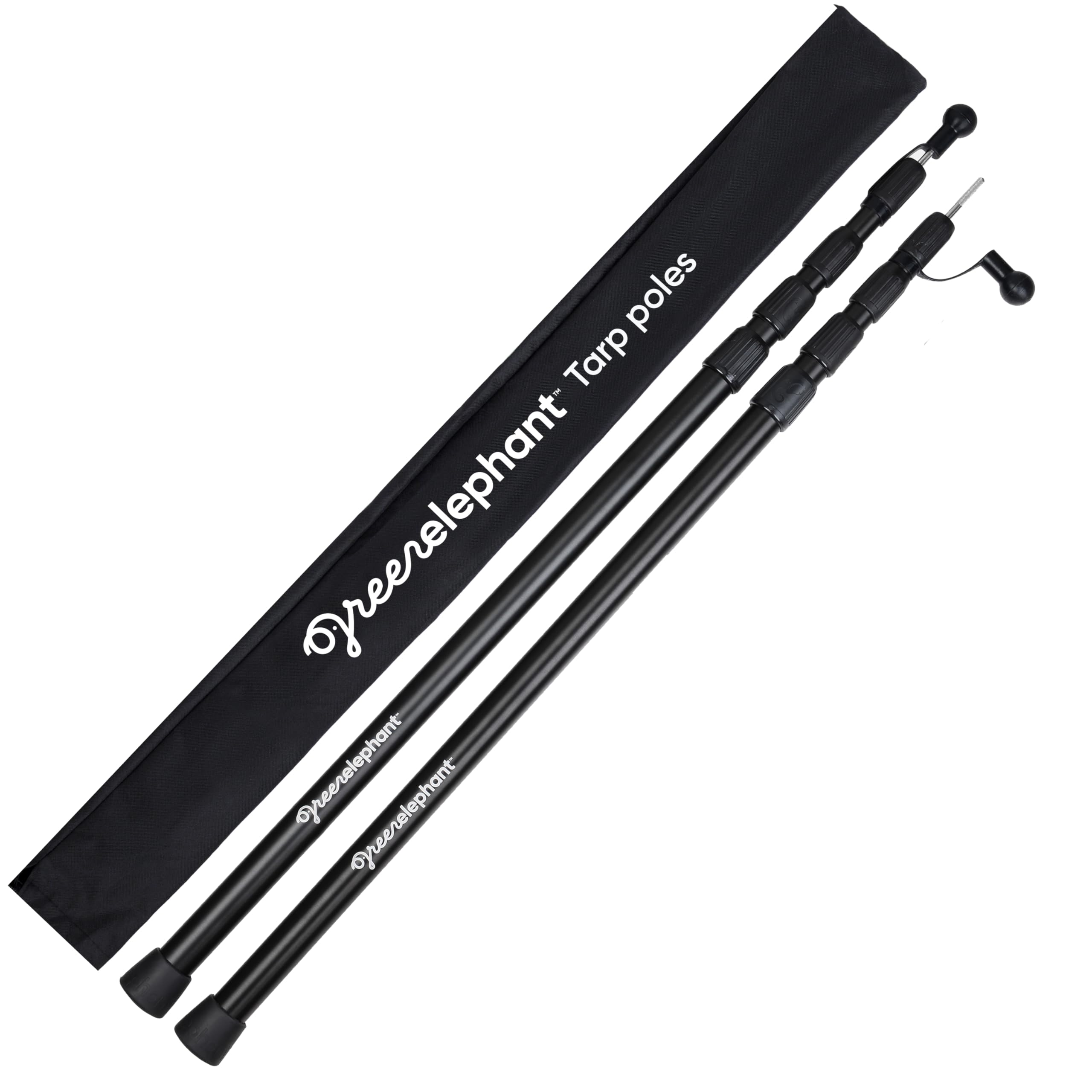 Green Elephant tarp-poles-extended provide stable camping tarp support