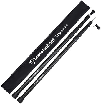 Green Elephant tarp-poles-extended provide stable camping tarp support