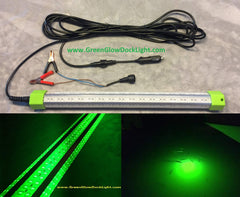Lamp with 360-degree coverage from Green Glow Dock Light under water.