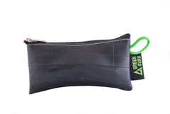 Green Guru Gear small zipper upcycled pouch exterior for compact, organized storage.