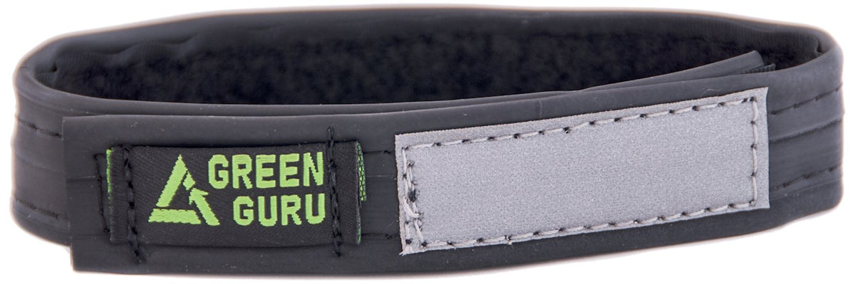 Green Guru narrow bike pant leg strap keeps pants away from the chain during rides.
