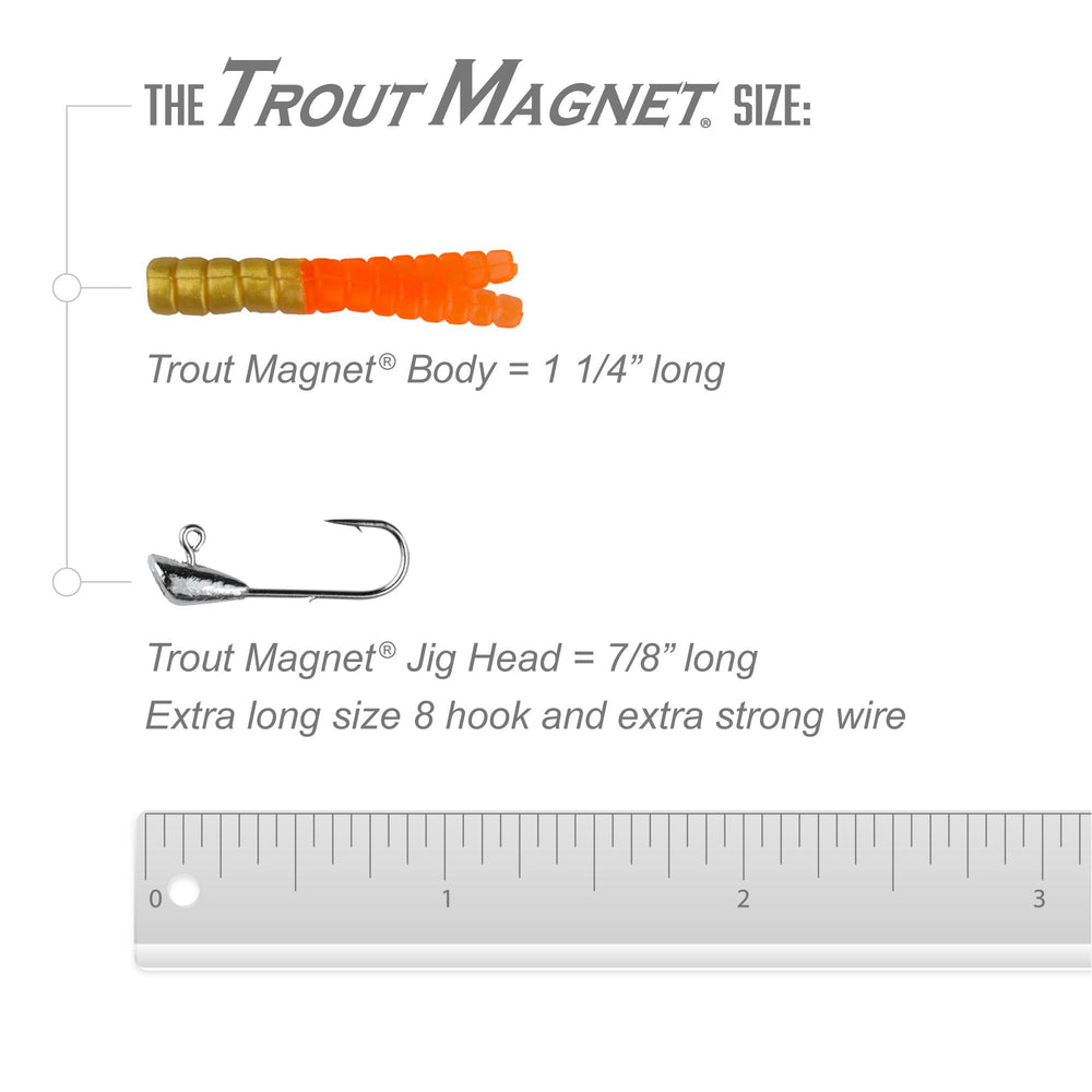 Green neon grub body for Trout Magnet Neon Kit