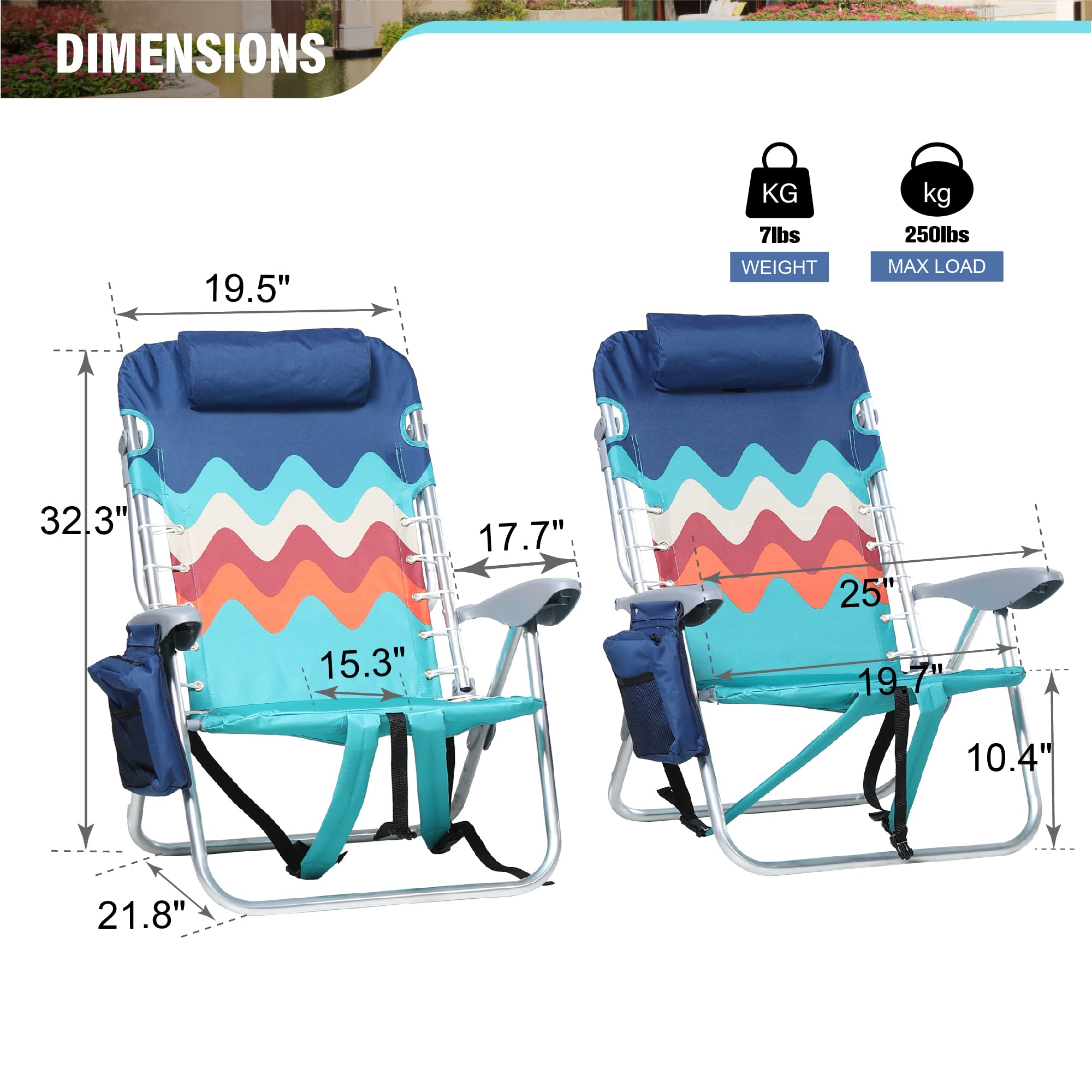 GREEN PARTY chair with 4-position backrest for versatile comfort.