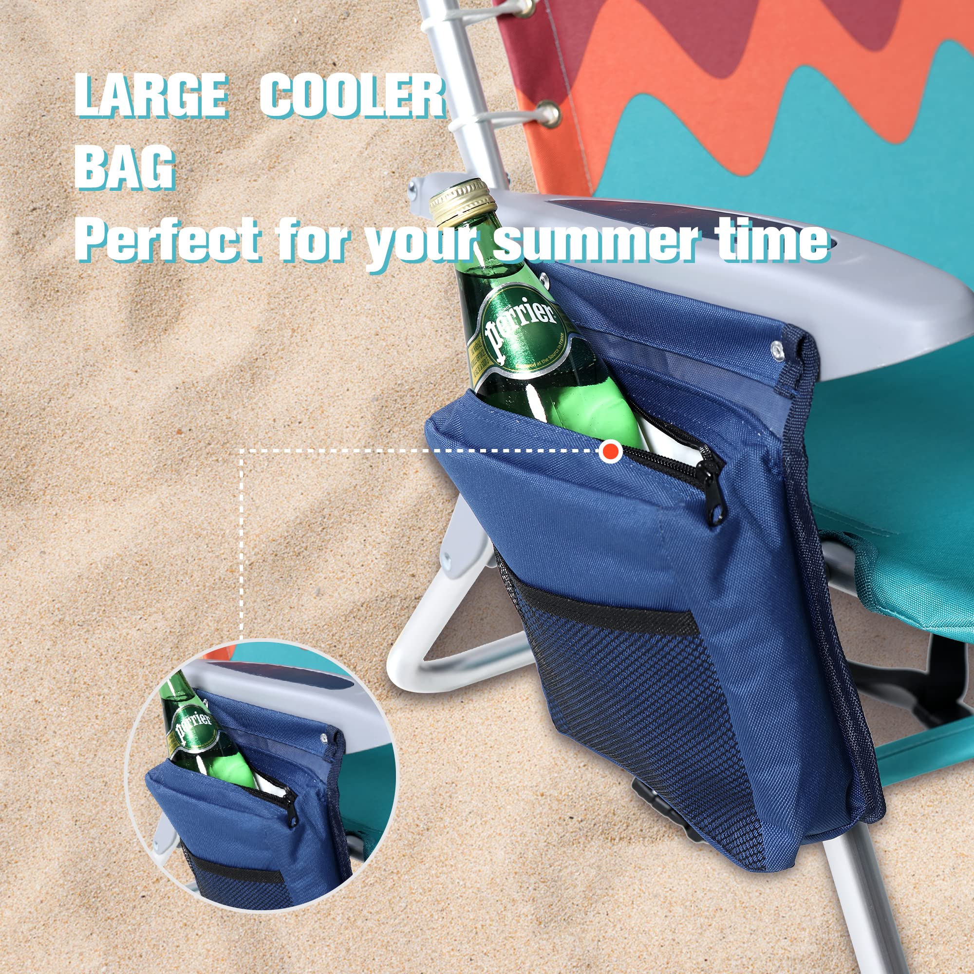 GREEN PARTY cooler bag attached for beverages on the go.