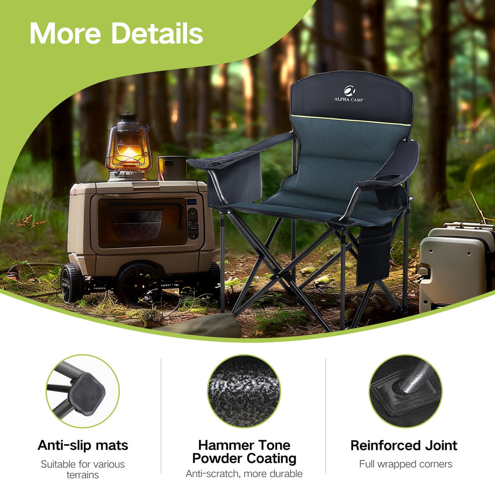GREEN PARTY folding chair 600D Oxford fabric close-up durability