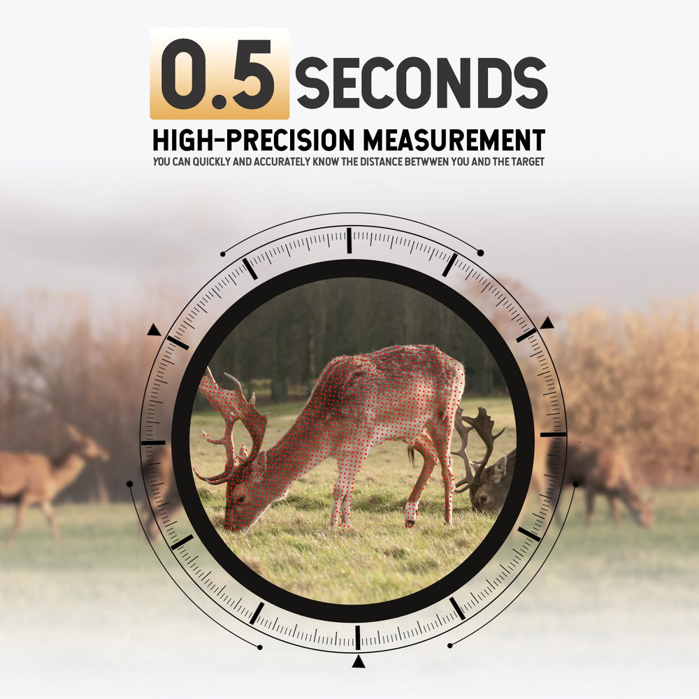 GREEN SHOT range finder with 6X magnification for clearer targets
