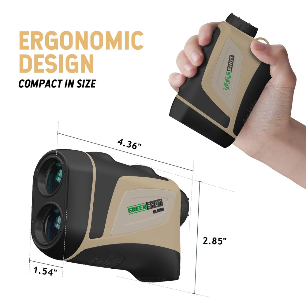 GREEN SHOT range finder comes with carrying case and battery