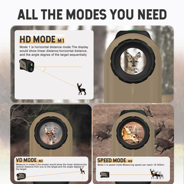 GREEN SHOT range finder in use during hunting improves range confidence