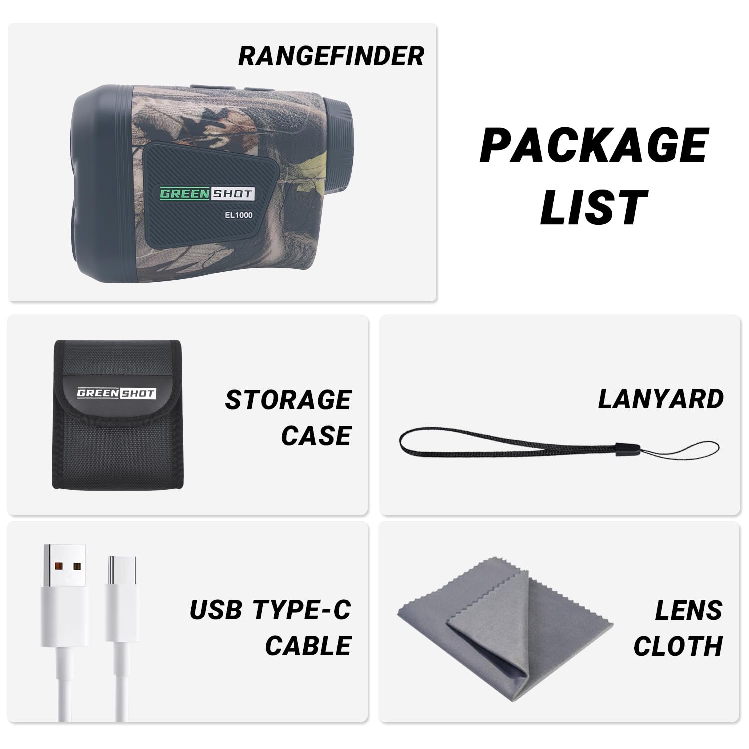 GREEN SHOT rangefinder is waterproof and rechargeable for outdoor reliability
