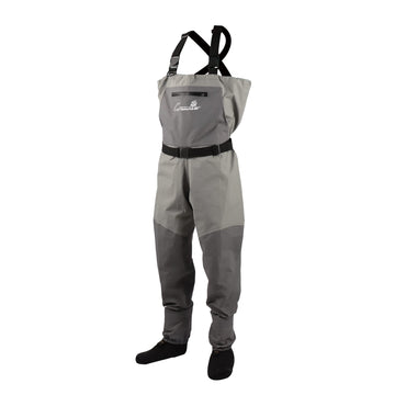 GREENWATER zippered chest pockets provide secure quick-access storage during active casts.