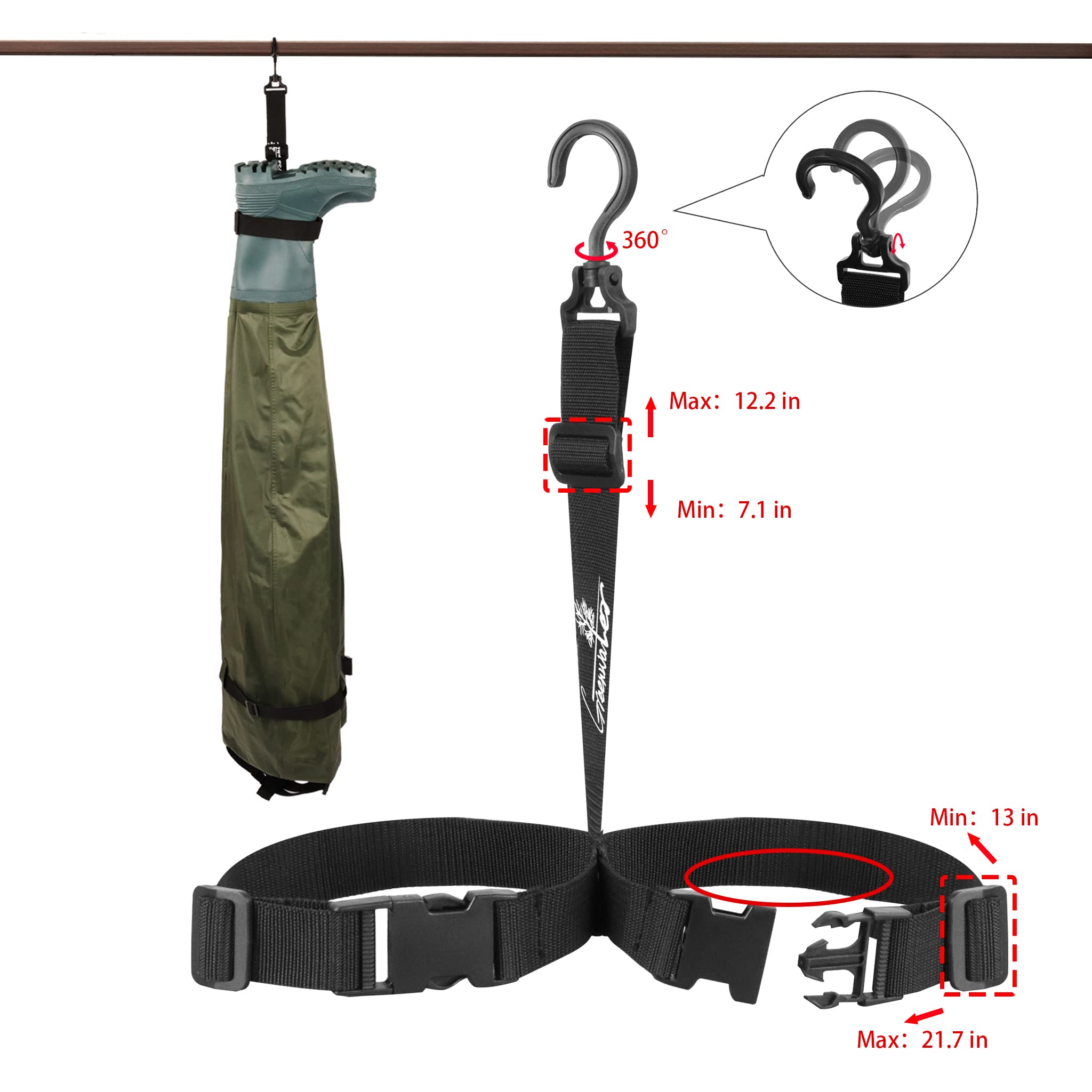 GREENWATER lightweight nylon and PVC waders reduce bulk for easier movement.