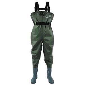 GREENWATER versatile waders suit fishing, hunting, farming, and outdoor chores.