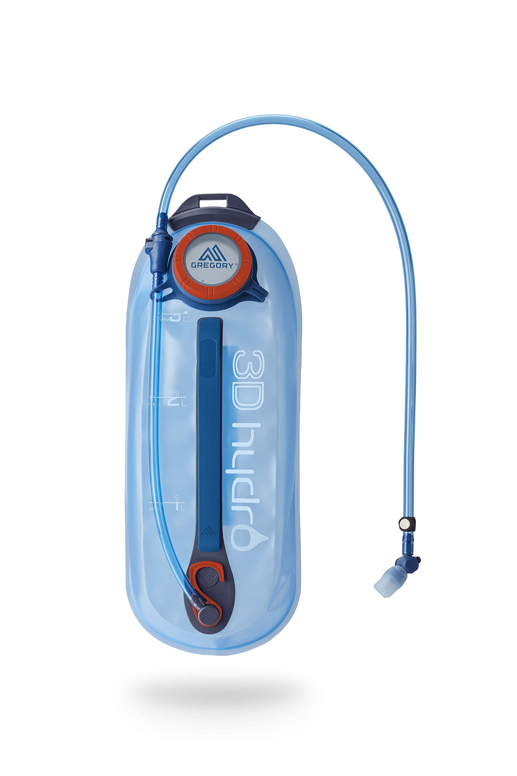 Gregory 3D Hydro 3L reservoir front view for easy on-trail hydration access