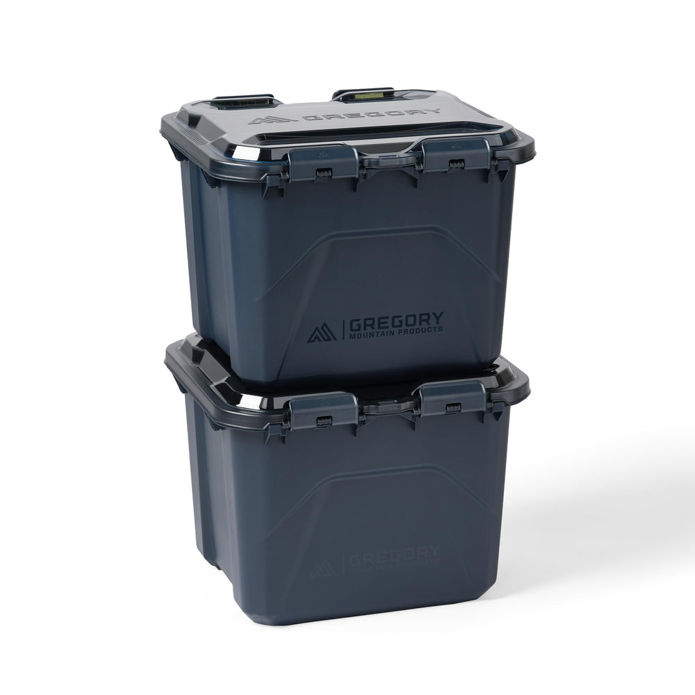 Gregory Alpaca 50L gear box removable lid opens from either side for flexible access