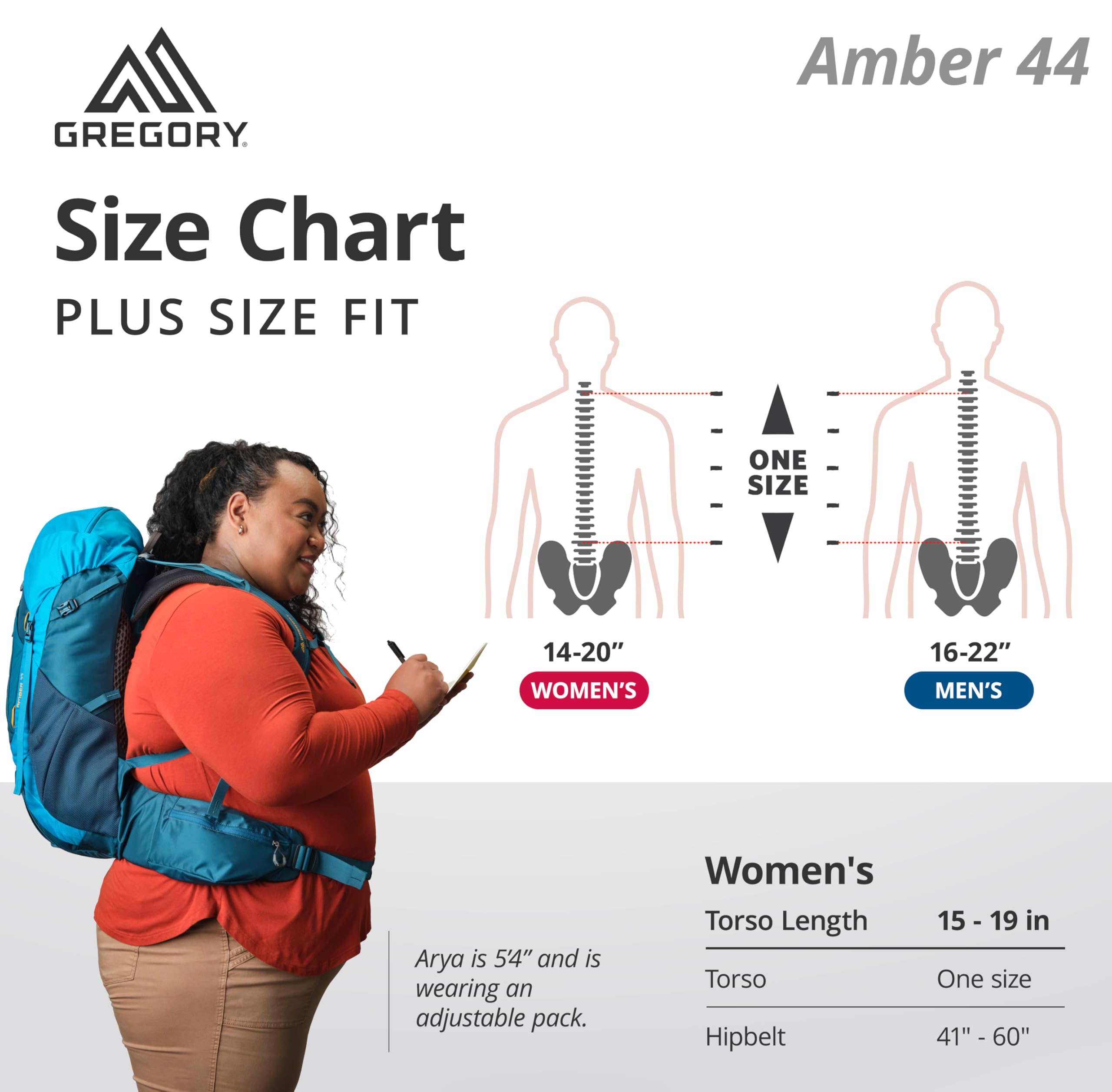 Gregory Amber 44L hipbelt pockets provide easy-access storage on long hikes