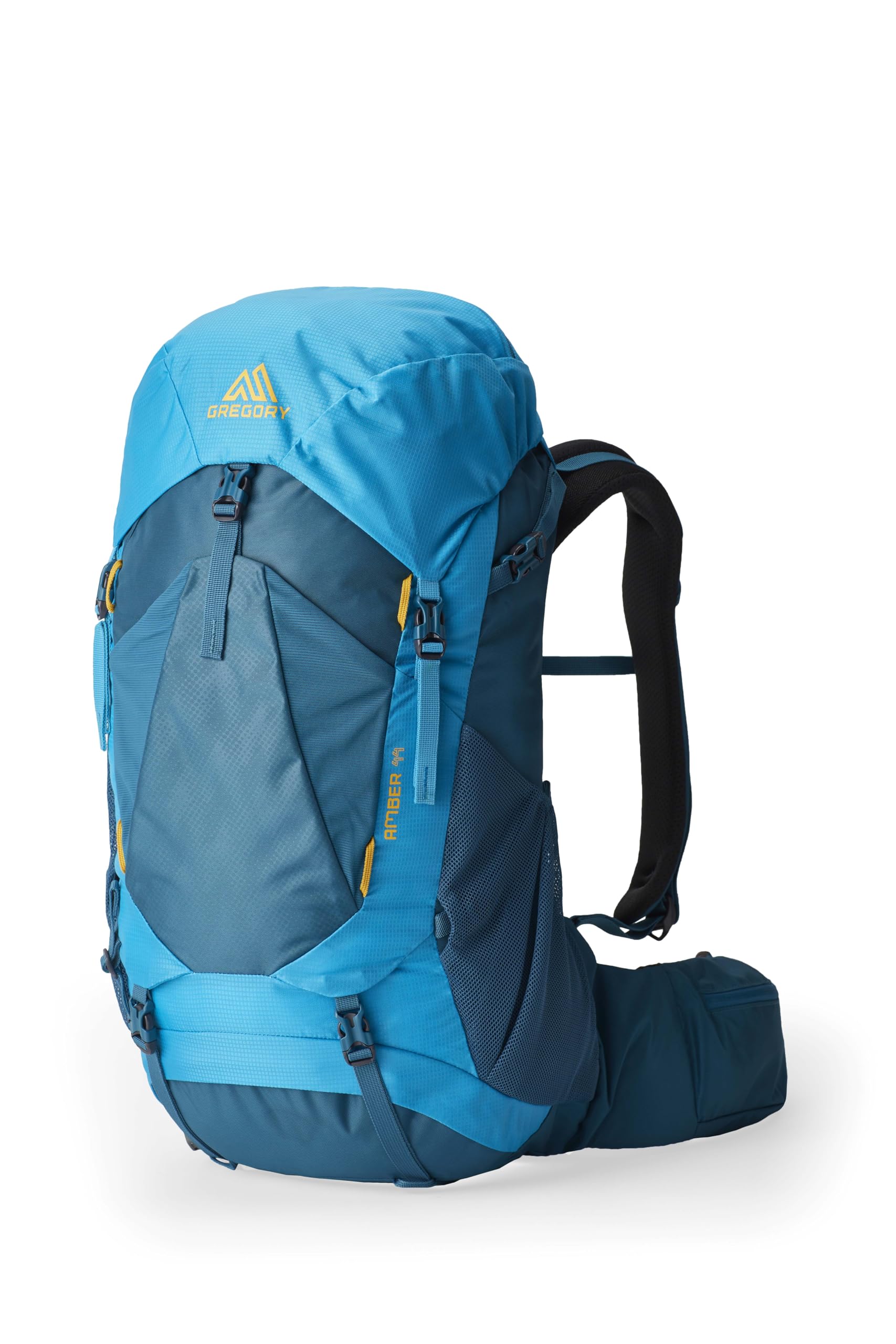 Gregory Amber 44L mesh pockets and compression straps keep gear secure