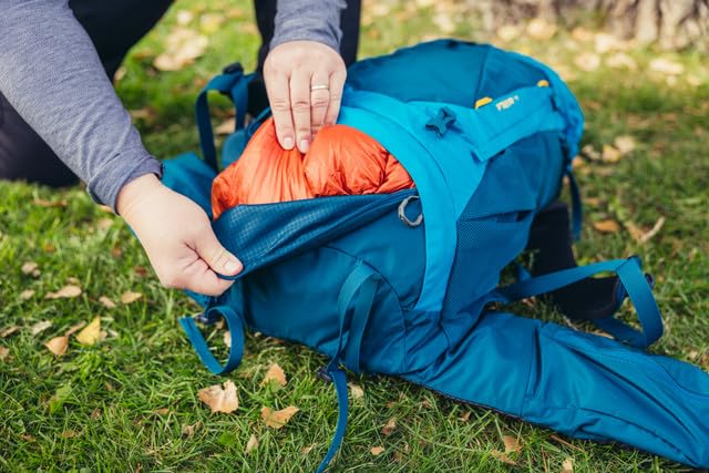 Gregory Amber 44L top pocket enables quick access and secure key clip