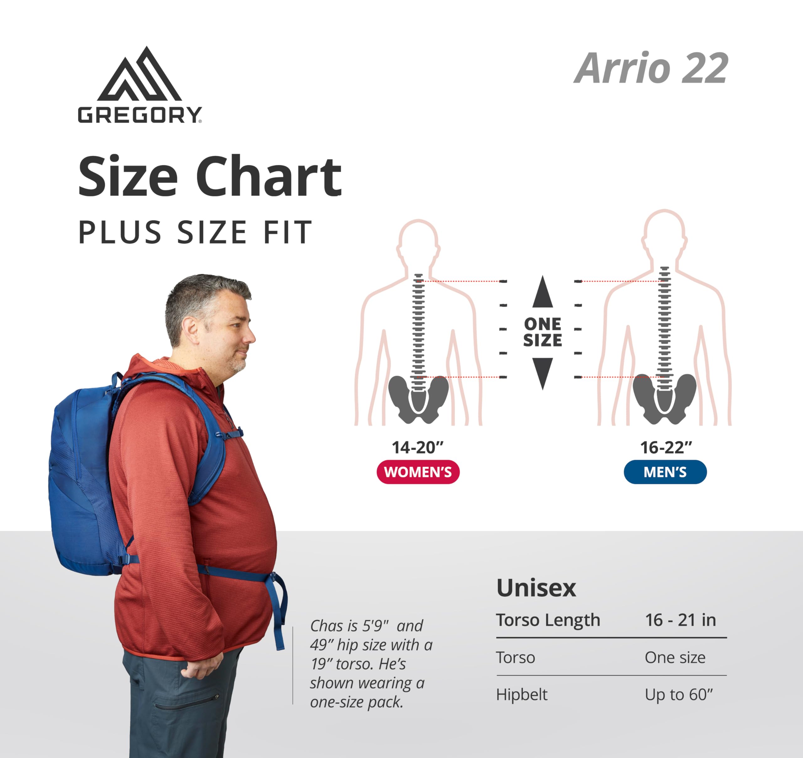 Gregory Arrio 22L Plus brick red hydration sleeve supports easy on-trail drinking