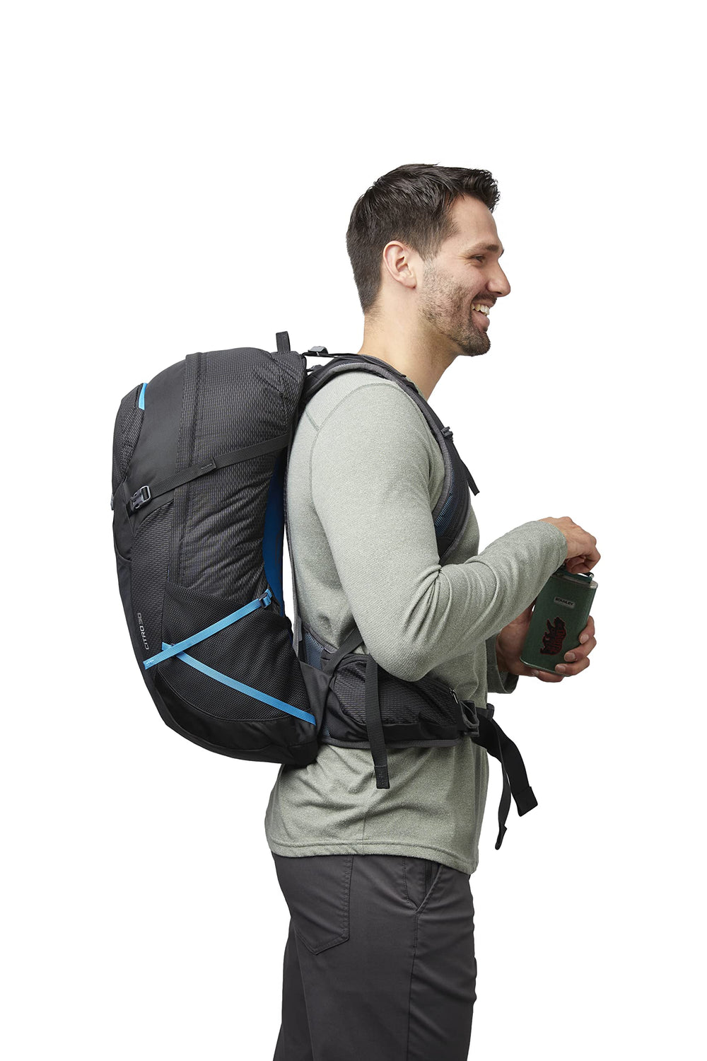 Gregory Citro 30L H2O backpanel closeup highlighting breathable mesh for hot-weather comfort