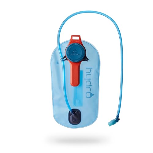 Gregory Hydro 2L reservoir with easy fill handle for quick refills on trail.