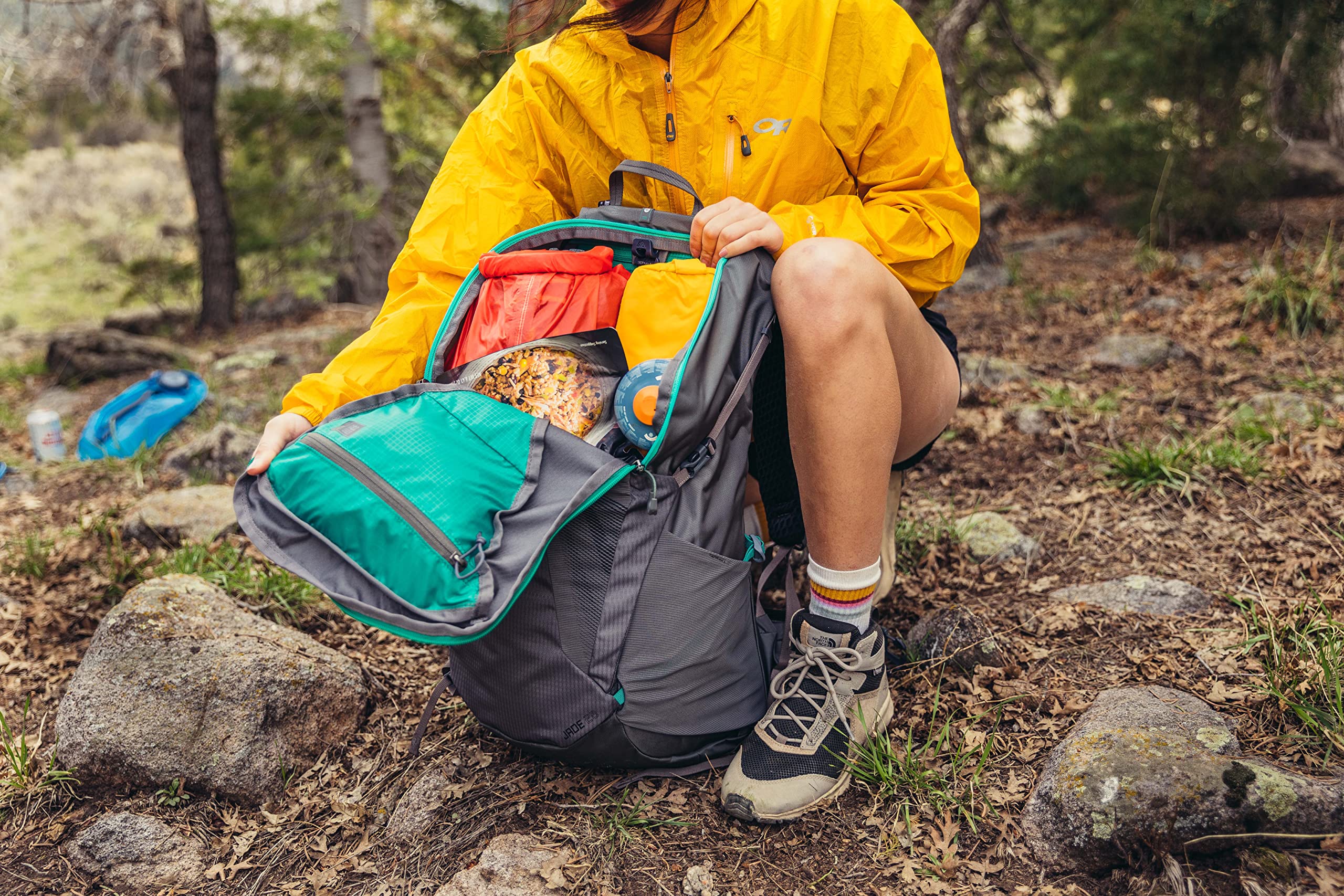 Gregory Jade 28L organized pocket system enhances on-the-trail gear access.