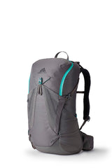 Gregory Jade 28L front view in mist grey for day hikes