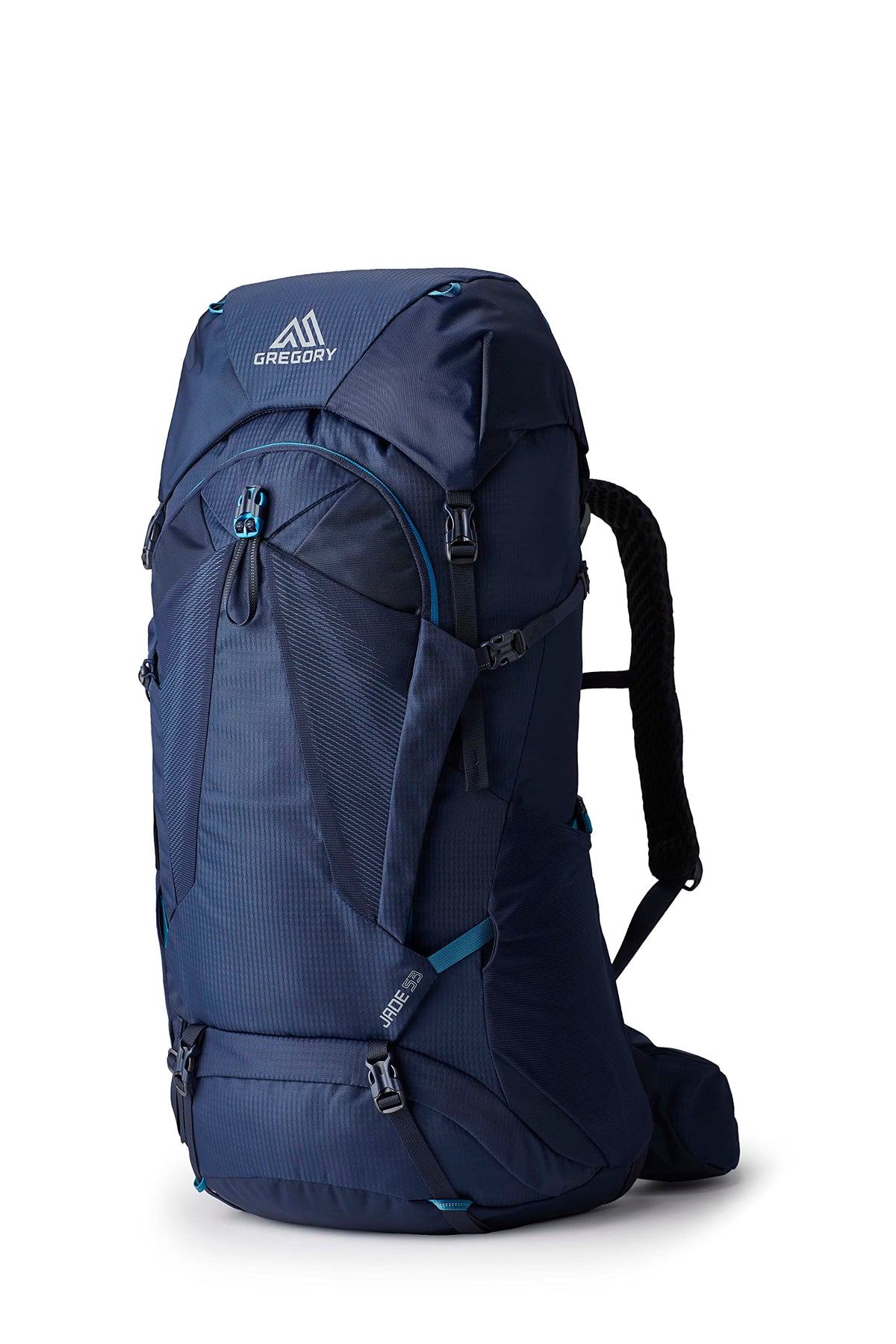 Gregory Jade 53L ventilated backpanel keeps your back cool on long hikes.