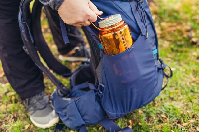 Gregory Jade 63L hydration-attachment image highlights hydration-ready feature on trail.