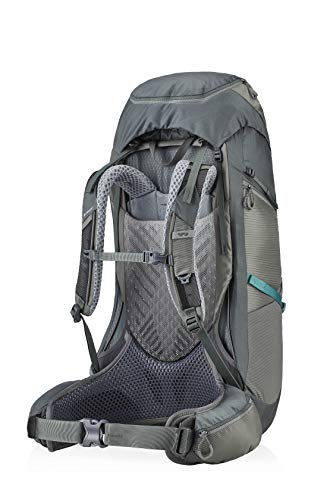 Gregory Maven 65L backpanel highlights breathable support during climbs