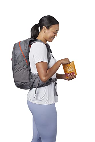 Gregory Maya hydration sleeve pocket for easy hose routing during hikes.