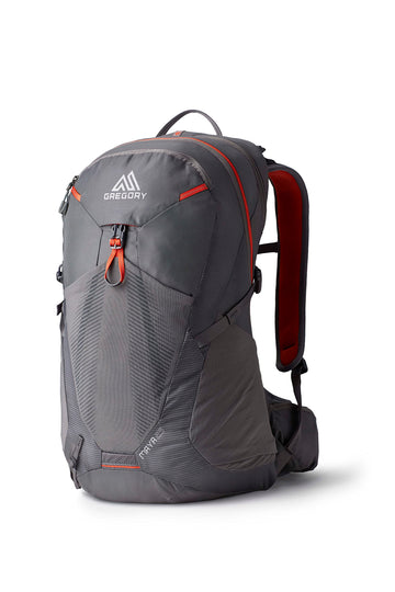 Gregory Maya 25L ventilated backpanel keeps your back cooler during climbs.