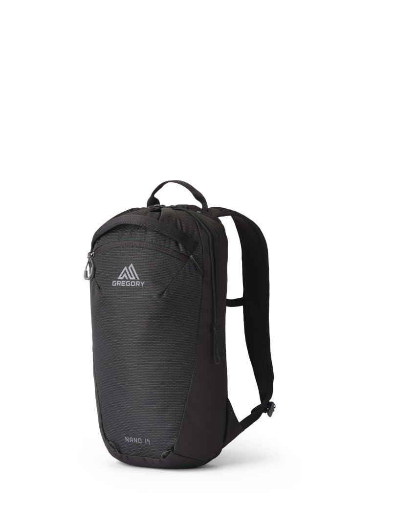 Gregory Nano 14 hydration hanger demonstrates secure water access during outdoor activities