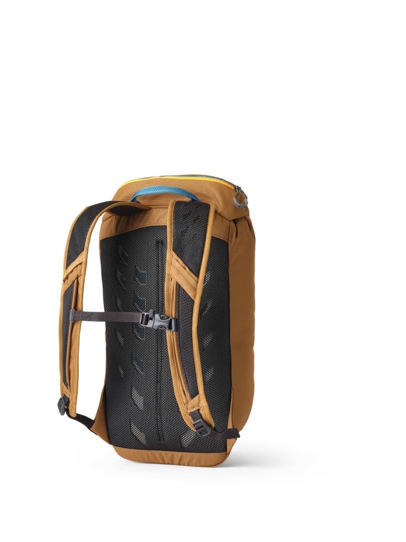 Gregory Nano 16L front view in Moab Tan for city-to-trail versatility.