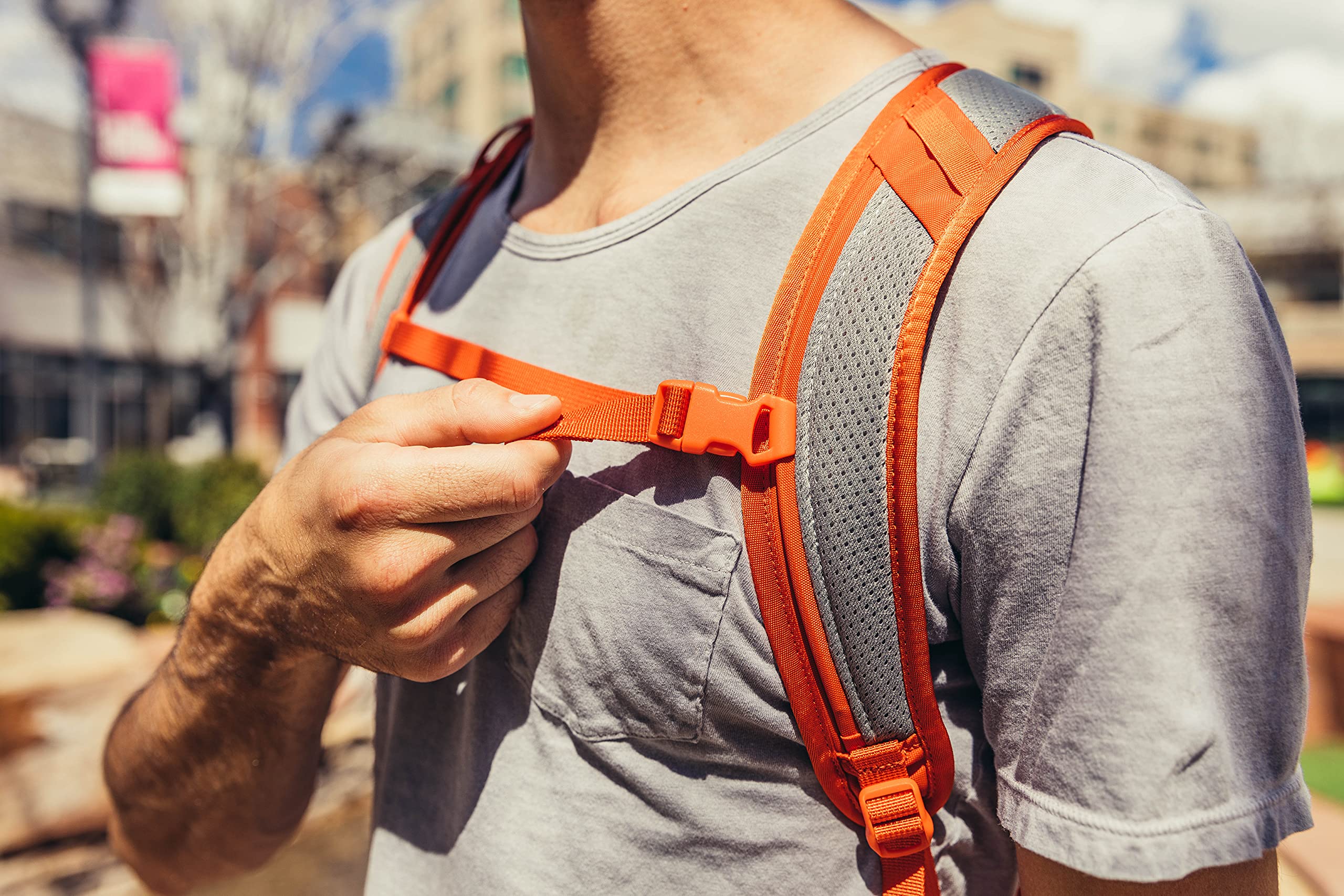 Gregory Nano 20L Plus Size shoulder harness emphasizes adjustable fit for larger frames