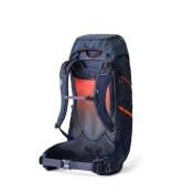 Gregory Paragon 50 Spark Navy full pack view highlights ergonomic, balanced backpacking design