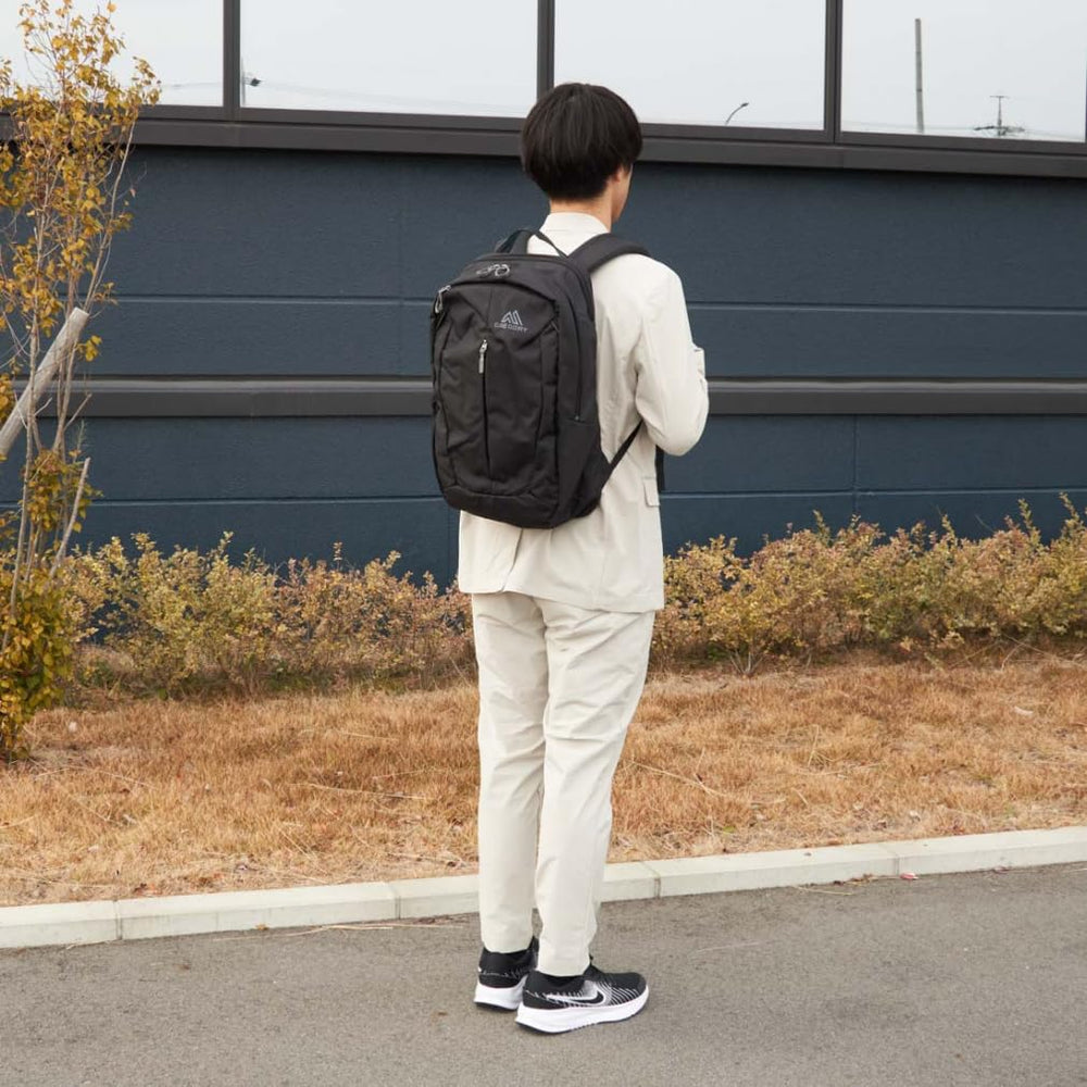 Gregory Retna 25L back panel close-up emphasizes breathable comfort.