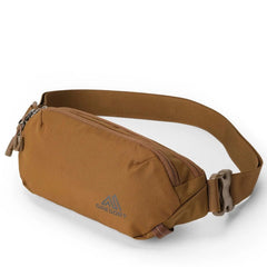 Gregory Rhune Belt Bag in coyote brown front view for hands-free daily carry
