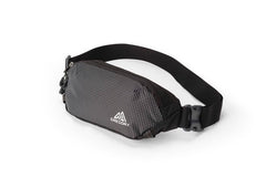 Gregory Rhune belt bag front view in techno granite highlighting compact everyday carry for quick access