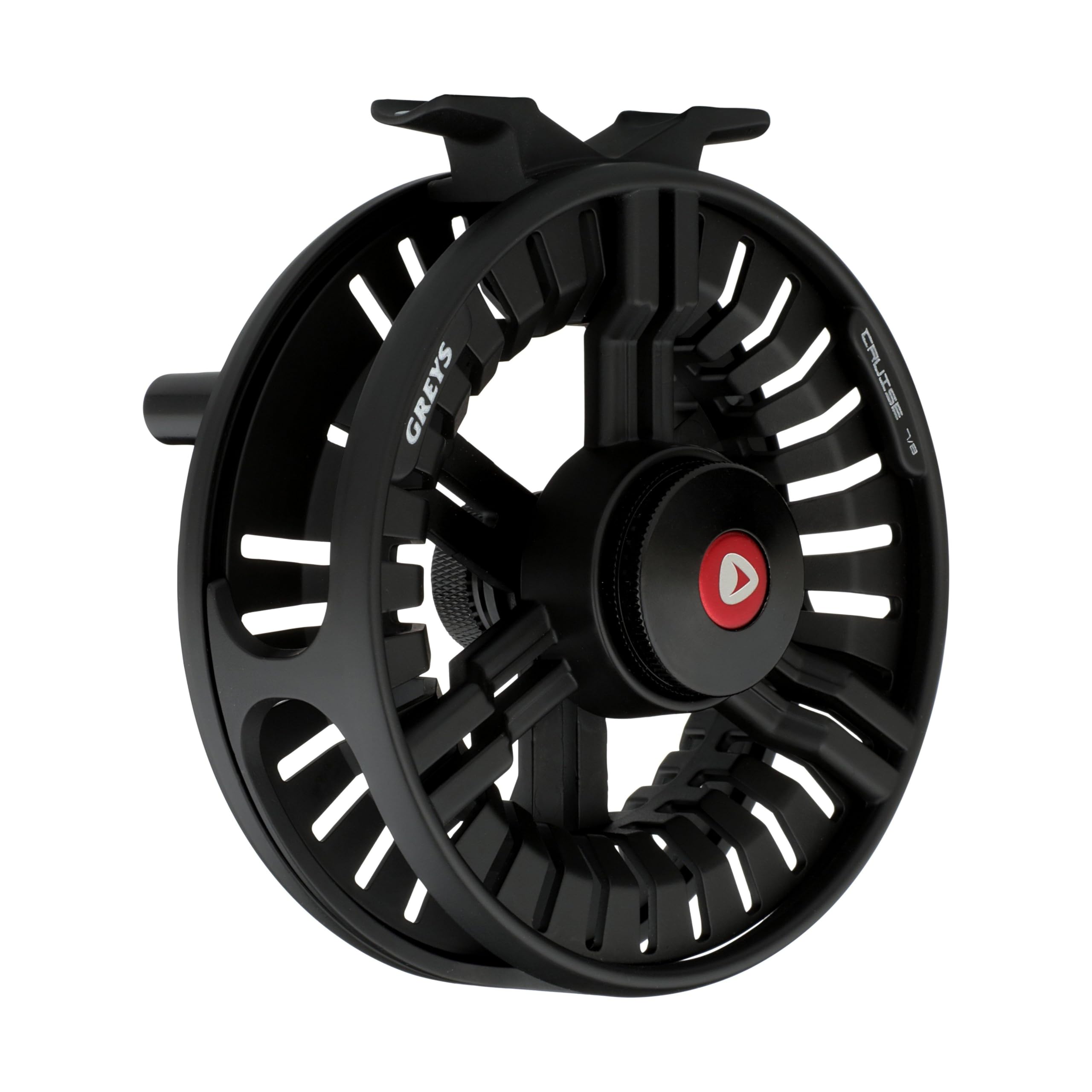 Greys Cruise Fly Reel includes a protective reel pouch for transport.