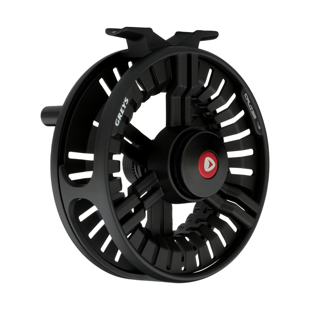 Greys Cruise Fly Reel includes a protective reel pouch for transport.