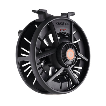 Greys Fin 3/4wt reel showing left or right hand handle configuration