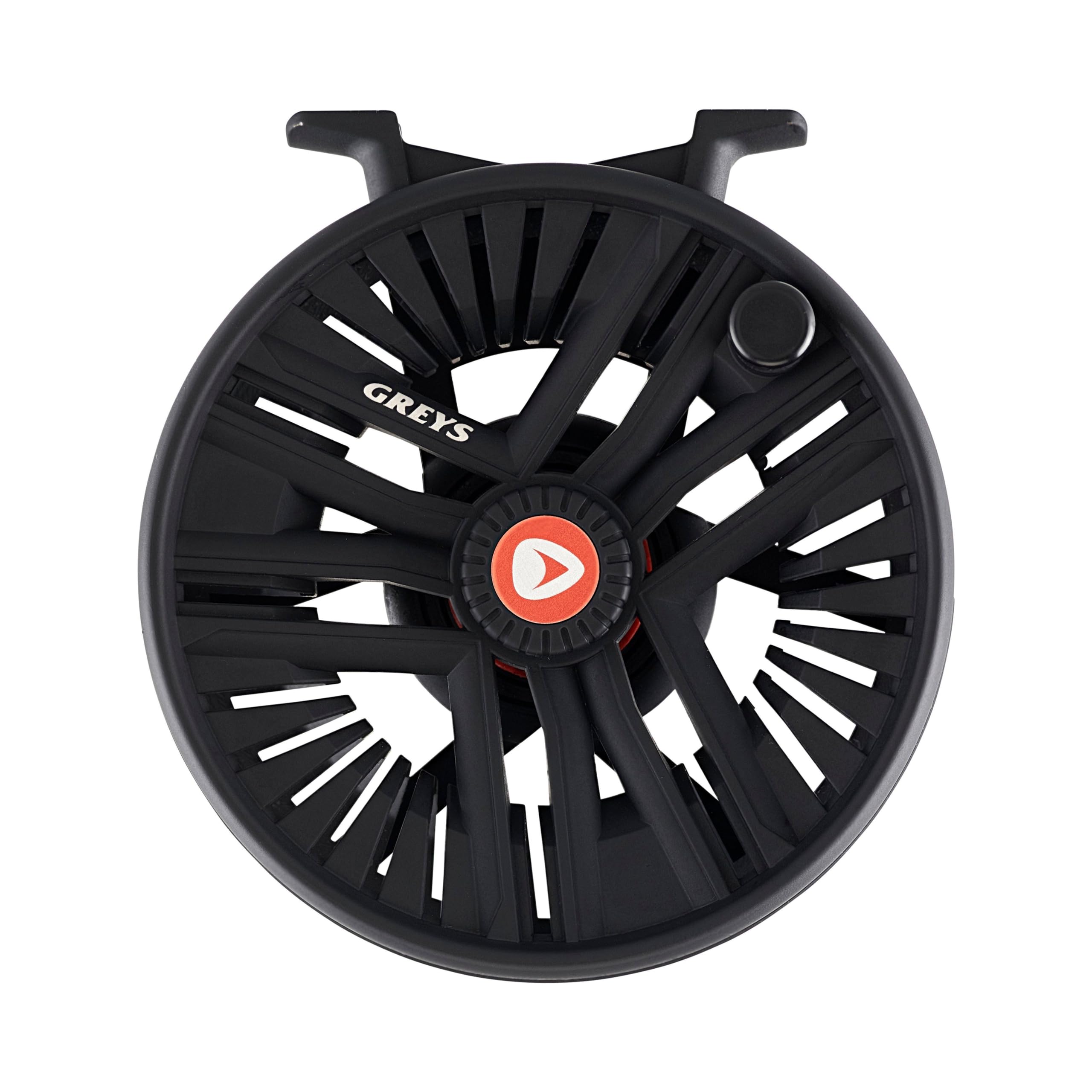 Greys Fin 7/8 reel front view shows durable aluminum and precise tolerances for smooth retrieval