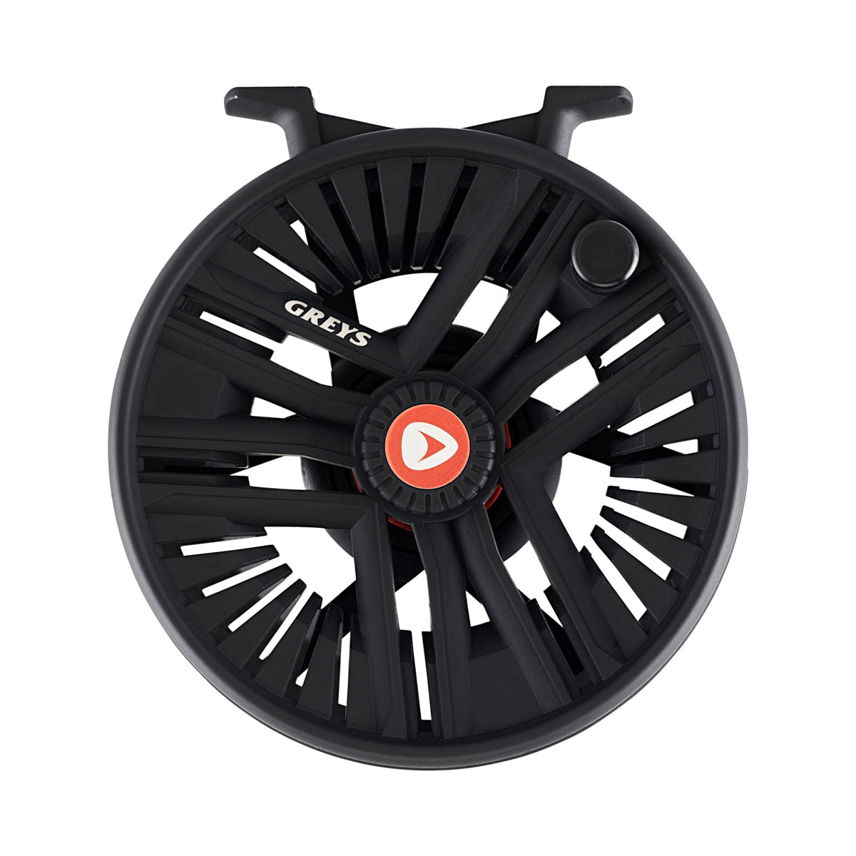 Greys Fin 7/8 reel front view shows durable aluminum and precise tolerances for smooth retrieval