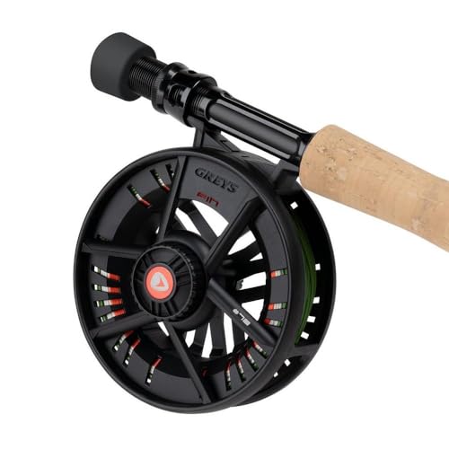 Greys Fin graphite 4-piece rod shown in travel-ready form