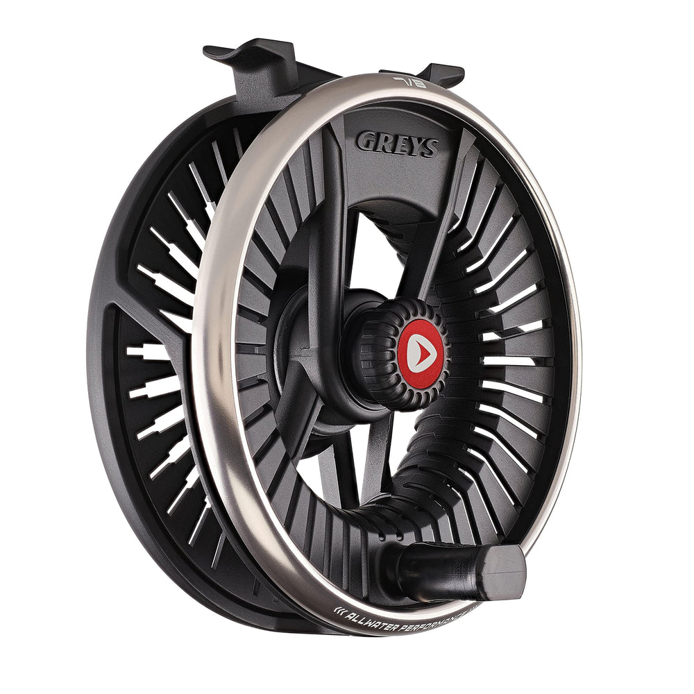 Greys Tail AW fly reel full reel body highlights durable all-water construction.