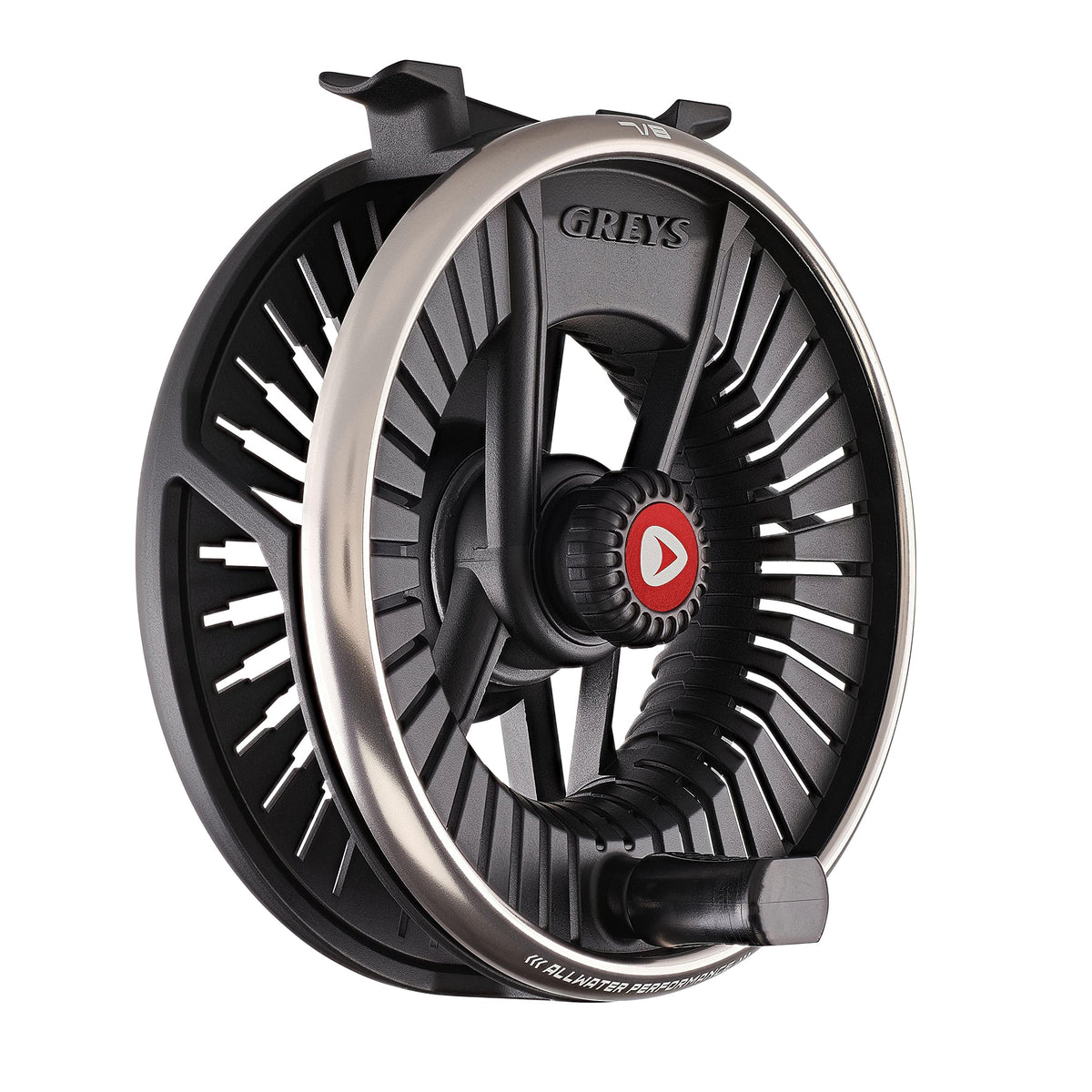 Greys Tail AW fly reel full reel body highlights durable all-water construction.