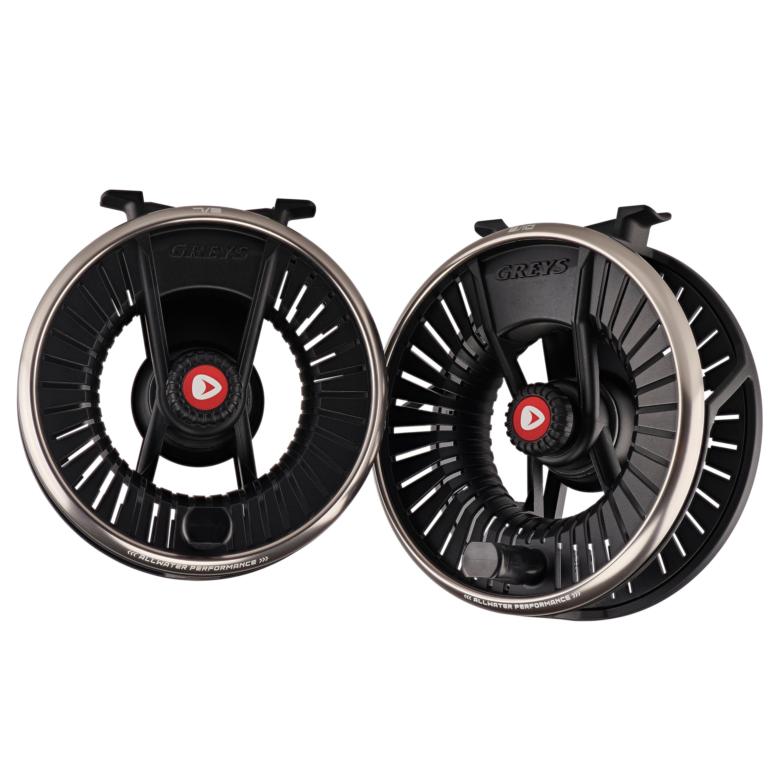 Greys Tail AW large arbor spool enables rapid line retrieval.